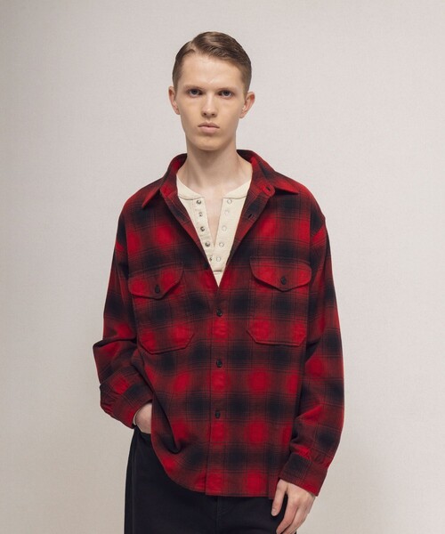 PENDLETON(ペンドルトン)の「<PENDLETON × monkey time>ネル チェック シャツ(シャツ/ブラウス・メンズ・ダークグレー/オリーブ/レッド・S/M/L)」の18枚目の写真