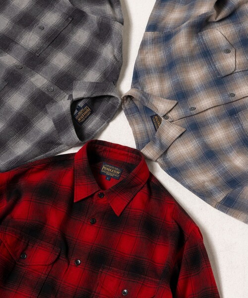 PENDLETON(ペンドルトン)の「<PENDLETON × monkey time>ネル チェック シャツ(シャツ/ブラウス・メンズ・ダークグレー/オリーブ/レッド・S/M/L)」の9枚目の写真