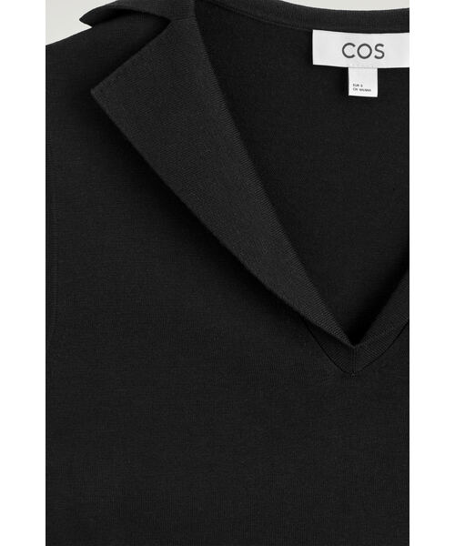 COS(コス)の「セーラーカラーコットンシルクニットトップ(ニット/セーター・レディース・ブラック・XS/L/S/M)」の7枚目の写真