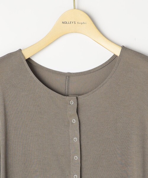 NOLLEY’S Sophi(ノーリーズソフィ)の「《セットアップ対応》ウォッシャブルフィブリルテレコレース付きカーデ(カーディガン/ボレロ・レディース・チャコールグレー/カーキ・38)」の18枚目の写真