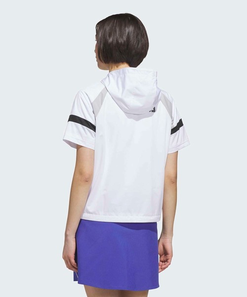 adidas(アディダス)の「ハーフジップ フード付きアノラックジャケット 半袖 / ハーフジップ【adidas Golf/アディダスゴルフ】(ブルゾン・レディース・ホワイト・XX-LARGE/LARGE/MEDIUM/SMALL/X-LARGE/X-SMALL)」の2枚目の写真
