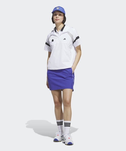adidas(アディダス)の「ハーフジップ フード付きアノラックジャケット 半袖 / ハーフジップ【adidas Golf/アディダスゴルフ】(ブルゾン・レディース・ホワイト・XX-LARGE/LARGE/MEDIUM/SMALL/X-LARGE/X-SMALL)」の5枚目の写真