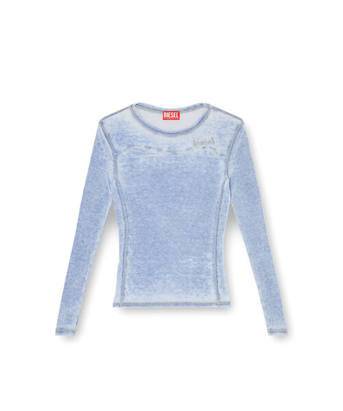 DIESEL(ディーゼル)の「ウィメンズ 長袖トップ T-ARDYN(Tシャツ/カットソー・レディース・ブルー/ピンク系その他・LARGE/SMALL/X-SMALL/X-LARGE/MEDIUM)」の10枚目の写真