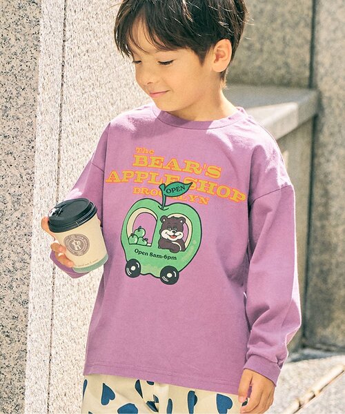 F.O.KIDS(エフオーキッズ)の「カラバリグラフィックロンT(Tシャツ/カットソー・キッズ・パープル/グレー/レッド/ターコイズブルー/チャコール/グリーン/ネイビー/オフホワイト/ベージュ/イエロー・100/150/80/90/140/130/120/110/160)」の8枚目の写真