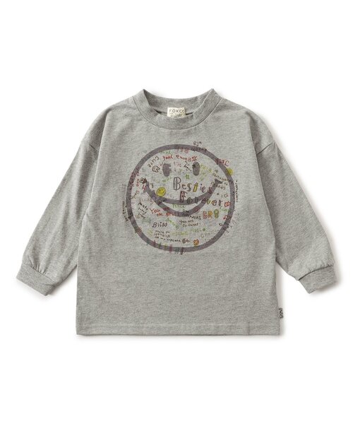 F.O.KIDS(エフオーキッズ)の「カラバリグラフィックロンT(Tシャツ/カットソー・キッズ・パープル/グレー/レッド/ターコイズブルー/チャコール/グリーン/ネイビー/オフホワイト/ベージュ/イエロー・100/150/80/90/140/130/120/110/160)」の2枚目の写真