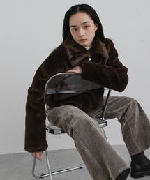 TISSAVEL フェイクファーショートコート