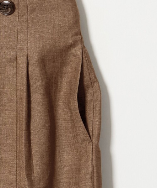 green label relaxing（グリーンレーベルリラクシング）の「［size SHORTあり］トリアセ スリット タイト スカート UVカット 通気性（スカート・レディース・ダークグレー/モカ・SHORT/38/36/40）」の13枚目の写真