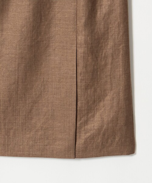 green label relaxing（グリーンレーベルリラクシング）の「［size SHORTあり］トリアセ スリット タイト スカート UVカット 通気性（スカート・レディース・ダークグレー/モカ・SHORT/38/36/40）」の15枚目の写真