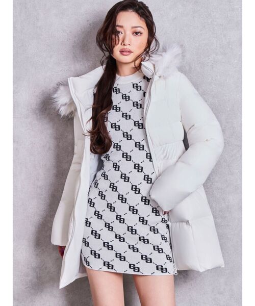 GYDA（ジェイダ）の「GG quiltingニットミニワンピース（ワンピース・レディース・オフホワイト/ブラック・FREE）」の22枚目の写真