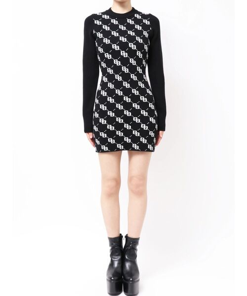 GYDA（ジェイダ）の「GG quiltingニットミニワンピース（ワンピース・レディース・オフホワイト/ブラック・FREE）」の12枚目の写真