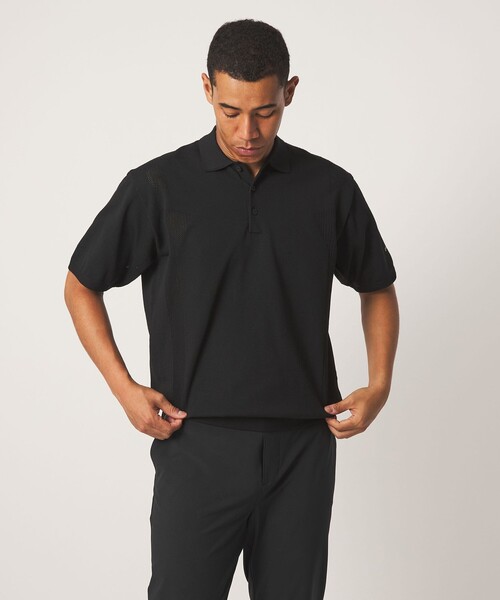 UNITED ARROWS GOLF(ユナイテッドアローズゴルフ)の「メンズ スポーティ ニットポロシャツ(ポロシャツ・メンズ・ベージュ/ブラック・M/XL/L)」の12枚目の写真
