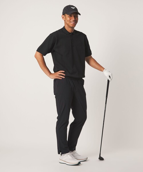 UNITED ARROWS GOLF(ユナイテッドアローズゴルフ)の「メンズ スポーティ ニットポロシャツ(ポロシャツ・メンズ・ベージュ/ブラック・M/XL/L)」の3枚目の写真