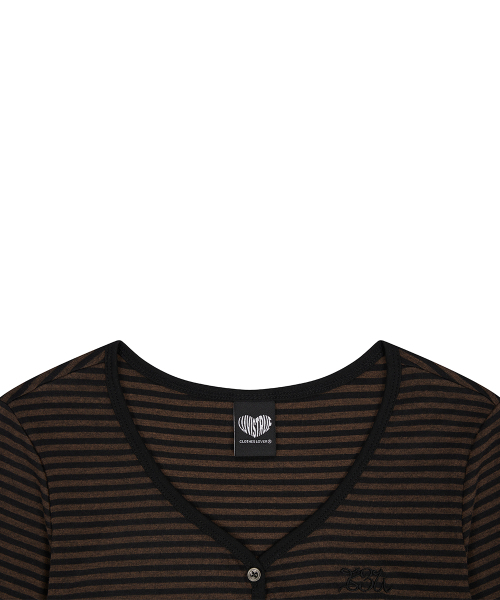 LUVISTRUE(ラヴイズトゥルー)の「BASIC ILOVEU SLEEVE TEE(BROWN)(Tシャツ/カットソー・レディース・その他・FREE)」の4枚目の写真