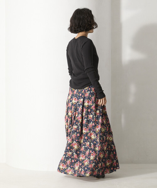 Freada(フリーダ)の「Freada/フリーダ ヘンリーネック ロンTEE(Tシャツ/カットソー・レディース・ブラック/オフホワイト・ONE SIZE)」の22枚目の写真