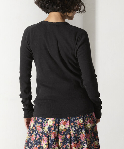 Freada(フリーダ)の「Freada/フリーダ ヘンリーネック ロンTEE(Tシャツ/カットソー・レディース・ブラック/オフホワイト・ONE SIZE)」の16枚目の写真
