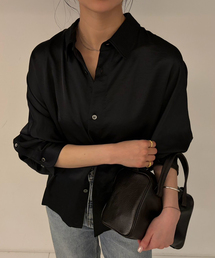plage | 《新宿店・WEB限定》Eclat satin dolman シャツ(シャツ/ブラウス)