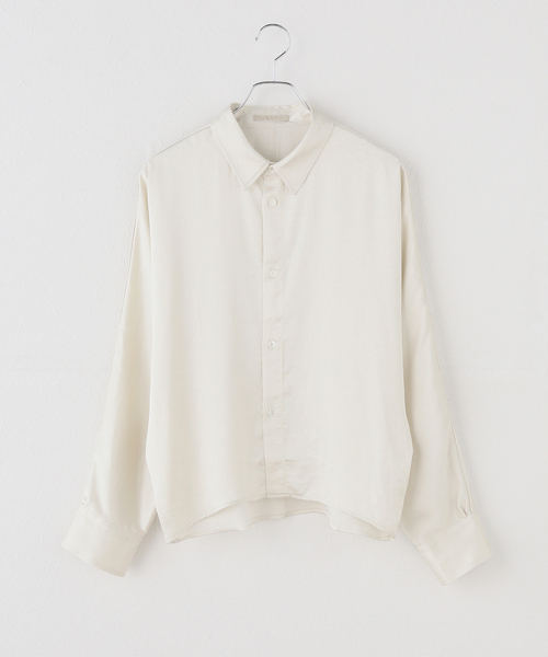 plage（プラージュ）の「《新宿店・WEB限定》Eclat satin dolman シャツ（シャツ/ブラウス・レディース・アイボリー/ブラック・FREE）」の10枚目の写真