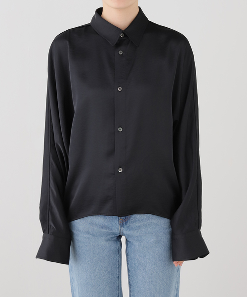 plage（プラージュ）の「《新宿店・WEB限定》Eclat satin dolman シャツ（シャツ/ブラウス・レディース・アイボリー/ブラック・FREE）」の12枚目の写真