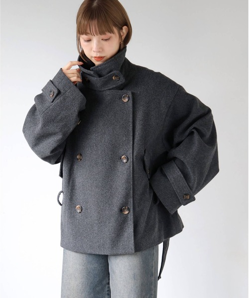 tiptop(ティップトップ)の「【ZOZO限定アイテム】バックルベルト付きショートトレンチ(トレンチコート・レディース・チャコールグレー/ブラック/グレー系その他・FREE)」の20枚目の写真