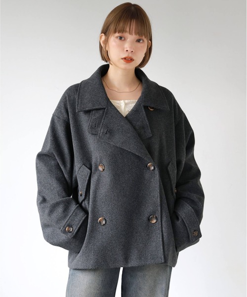 tiptop(ティップトップ)の「【ZOZO限定アイテム】バックルベルト付きショートトレンチ(トレンチコート・レディース・チャコールグレー/ブラック/グレー系その他・FREE)」の21枚目の写真