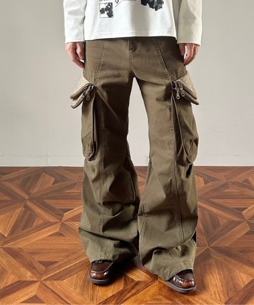 DEVICE(デバイス)の「【2026 AW】3D サイドポケット ワイドシルエット カーゴパンツ(カーゴパンツ・レディース・ネイビー/カーキ・FREE)」の5枚目の写真