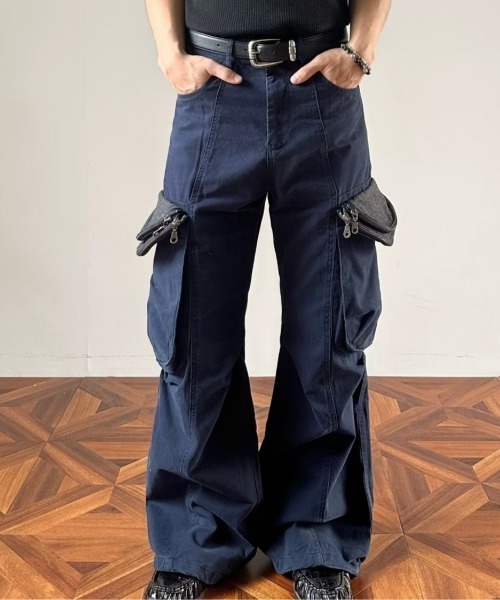 DEVICE(デバイス)の「【2026 AW】3D サイドポケット ワイドシルエット カーゴパンツ(カーゴパンツ・レディース・ネイビー/カーキ・FREE)」の4枚目の写真