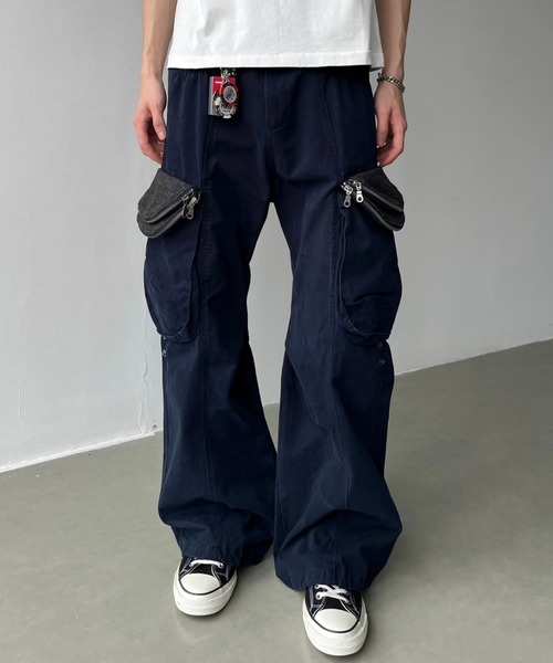 DEVICE(デバイス)の「【2026 AW】3D サイドポケット ワイドシルエット カーゴパンツ(カーゴパンツ・レディース・ネイビー/カーキ・FREE)」の14枚目の写真