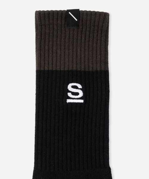 Saturdays NYC（サタデーズ ニューヨークシティ ）の「S Logo Sock（ソックス/靴下・メンズ・キナリ/ワイン/ブラック・FREE）」の11枚目の写真