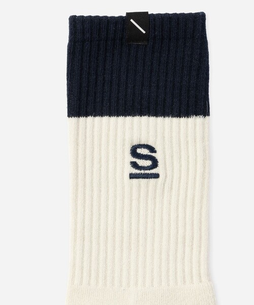 Saturdays NYC（サタデーズ ニューヨークシティ ）の「S Logo Sock（ソックス/靴下・メンズ・キナリ/ワイン/ブラック・FREE）」の5枚目の写真
