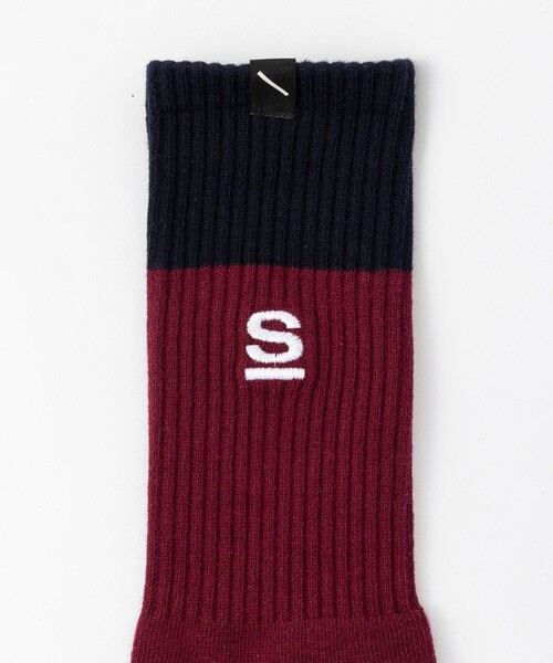 Saturdays NYC（サタデーズ ニューヨークシティ ）の「S Logo Sock（ソックス/靴下・メンズ・キナリ/ワイン/ブラック・FREE）」の6枚目の写真