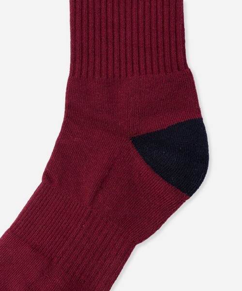 Saturdays NYC（サタデーズ ニューヨークシティ ）の「S Logo Sock（ソックス/靴下・メンズ・キナリ/ワイン/ブラック・FREE）」の7枚目の写真