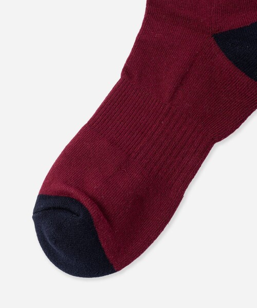 Saturdays NYC（サタデーズ ニューヨークシティ ）の「S Logo Sock（ソックス/靴下・メンズ・キナリ/ワイン/ブラック・FREE）」の8枚目の写真