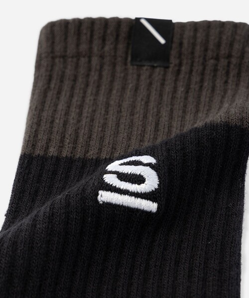 Saturdays NYC（サタデーズ ニューヨークシティ ）の「S Logo Sock（ソックス/靴下・メンズ・キナリ/ワイン/ブラック・FREE）」の9枚目の写真