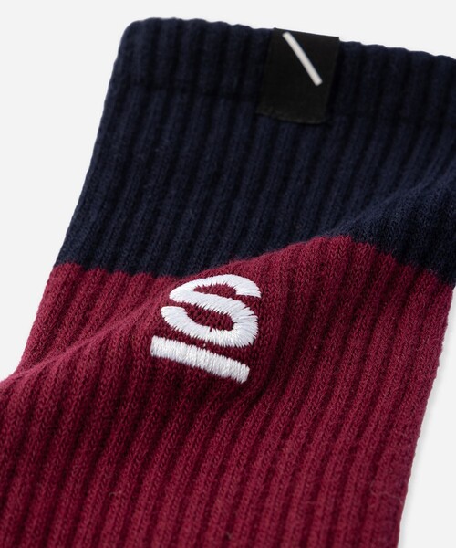 Saturdays NYC（サタデーズ ニューヨークシティ ）の「S Logo Sock（ソックス/靴下・メンズ・キナリ/ワイン/ブラック・FREE）」の4枚目の写真