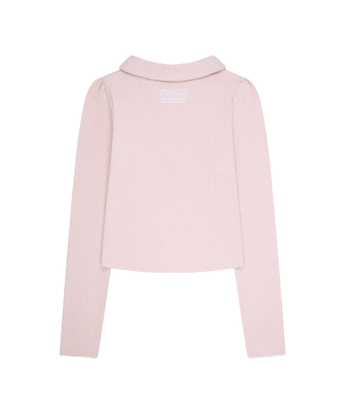 ILLIGO（イリゴ）の「ドットピンタックカラー ロングスリーブ ピンク（Tシャツ/カットソー・レディース・その他・OS）」の5枚目の写真