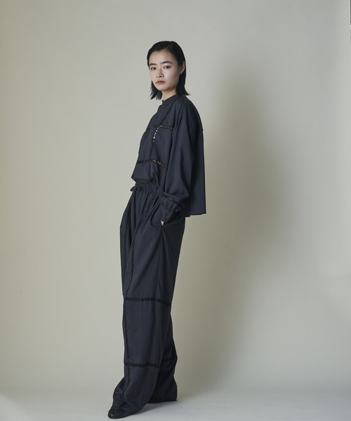 mintdesigns（ミントデザインズ）の「Lace Pullover Shirt（シャツ/ブラウス・レディース・ホワイト/ブラック・ONESIZE）」の4枚目の写真
