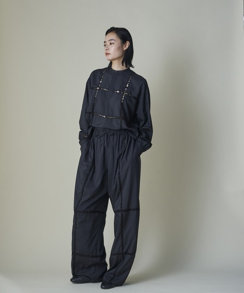 mintdesigns（ミントデザインズ）の「Lace Pullover Shirt（シャツ/ブラウス・レディース・ホワイト/ブラック・ONESIZE）」の5枚目の写真