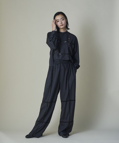 mintdesigns（ミントデザインズ）の「Lace Pullover Shirt（シャツ/ブラウス・レディース・ホワイト/ブラック・ONESIZE）」の9枚目の写真