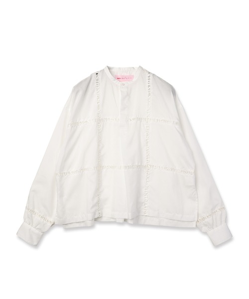 mintdesigns（ミントデザインズ）の「Lace Pullover Shirt（シャツ/ブラウス・レディース・ホワイト/ブラック・ONESIZE）」の12枚目の写真
