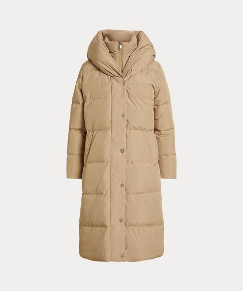 LAUREN RALPH LAUREN(ローレン ラルフ ローレン)の「オーバーサイズカラー キルテッド ダウン コート(ダウンジャケット/コート・レディース・ブラウン系6・S/M/L/XS)」の1枚目の写真