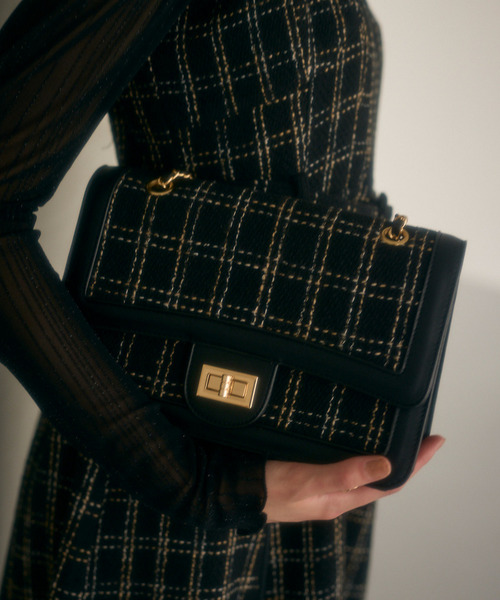 ROYAL PARTY(ロイヤルパーティー)の「アソートチェーンBAG(ショルダーバッグ・レディース・ベージュ/チェック/オフホワイト・FREE)」の6枚目の写真
