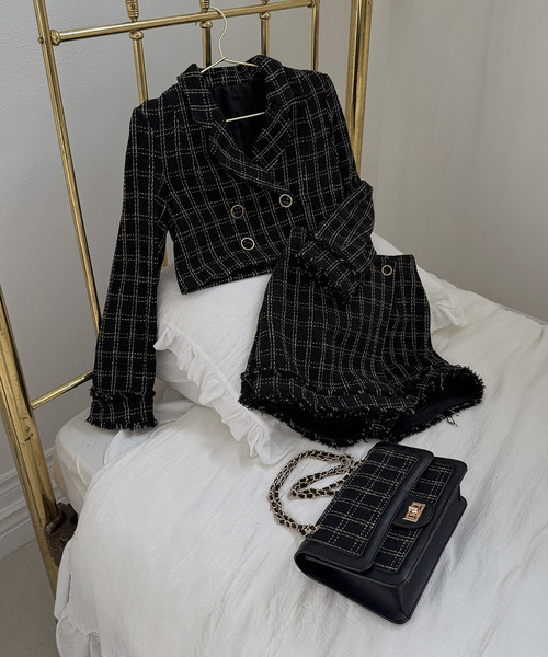ROYAL PARTY(ロイヤルパーティー)の「アソートチェーンBAG(ショルダーバッグ・レディース・ベージュ/チェック/オフホワイト・FREE)」の10枚目の写真