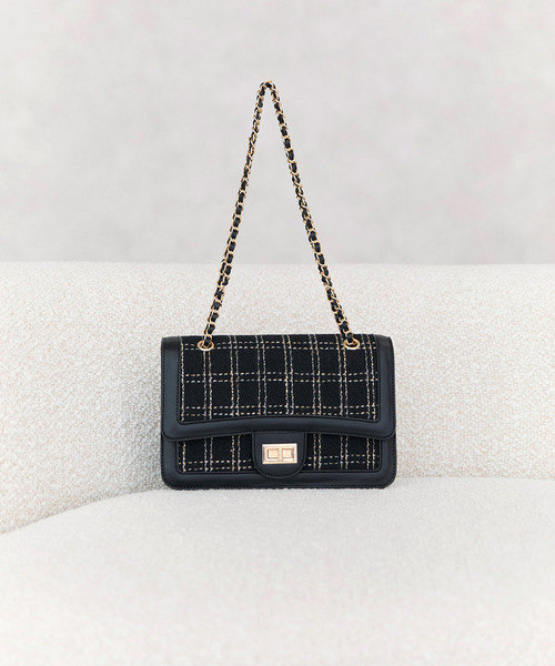 ROYAL PARTY(ロイヤルパーティー)の「アソートチェーンBAG(ショルダーバッグ・レディース・ベージュ/チェック/オフホワイト・FREE)」の18枚目の写真