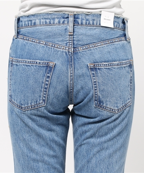 MOUSSY（マウジー）の「STUDDED STRAIGHT（デニムパンツ・レディース・ダークブルー/ライトブルー・24inch/26inch/25inch/23inch）」の12枚目の写真