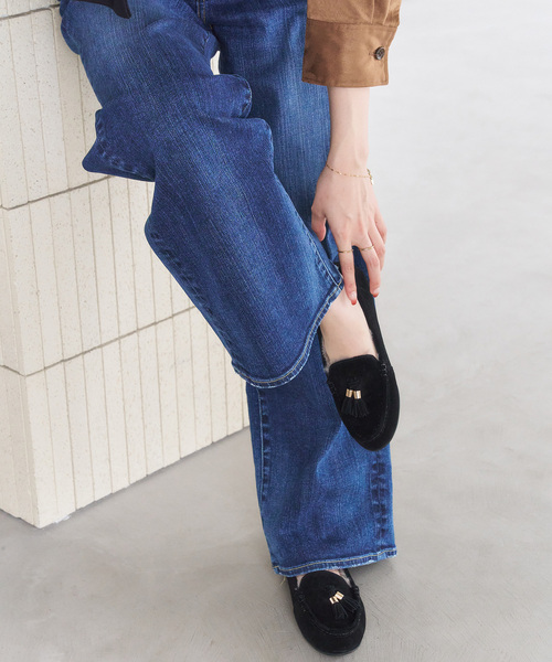 FLAT(フラット)の「《追加》レザーファータッセルモカシン(モカシン/デッキシューズ・レディース・ブラウン系その他/ブラック・22.5cm/22cm/25cm/24.5cm/24cm/23.5cm/23cm)」の12枚目の写真