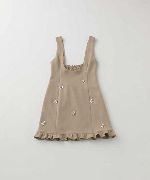 Belle Charme(ベルシャルム)の「【Belle Charme】Flower Bijou Jumper Skirt(ジャンパースカート・レディース・ベージュ/ブラック・FREE)」の20枚目の写真