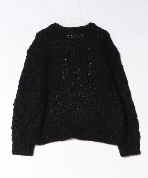 antiqua（アンティカ）の「手編み風ニット（ニット/セーター・レディース・ブラック/杢グレー・ONESIZE）」の3枚目の写真