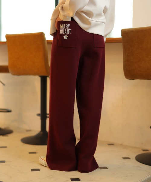 MARY QUANT(マリークワント)の「センターシームニット パンツ(スラックス・レディース・ブラック/ボルドー/モカ・M)」の3枚目の写真