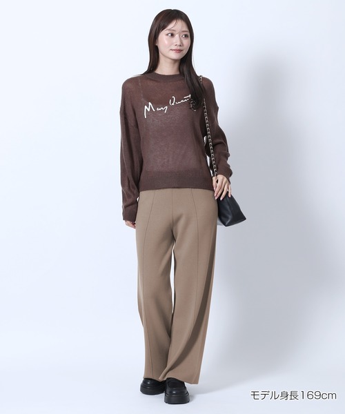 MARY QUANT(マリークワント)の「センターシームニット パンツ(スラックス・レディース・ブラック/ボルドー/モカ・M)」の22枚目の写真