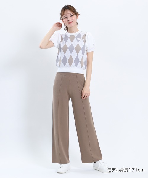 MARY QUANT(マリークワント)の「センターシームニット パンツ(スラックス・レディース・ブラック/ボルドー/モカ・M)」の21枚目の写真